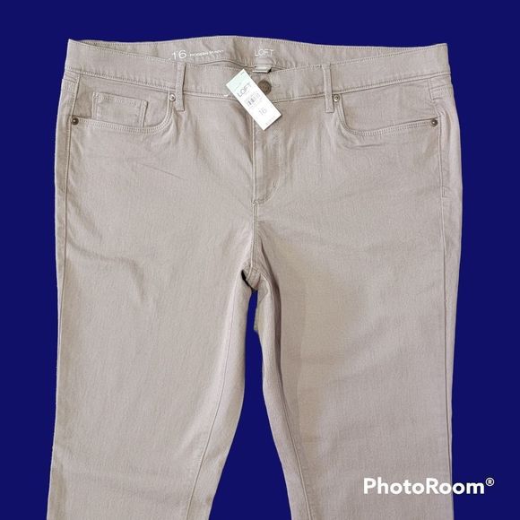 LOFT Taupe Modern Skinny Jeans NWT - Picture 4 of 13
